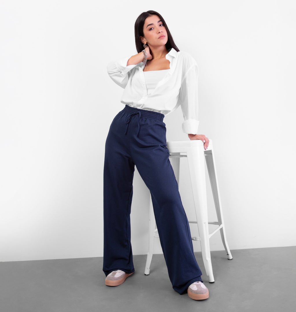 Calça Pantalona Barra A Fio