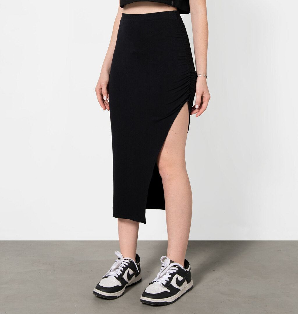 Saia Midi Com Detalhe Franzido