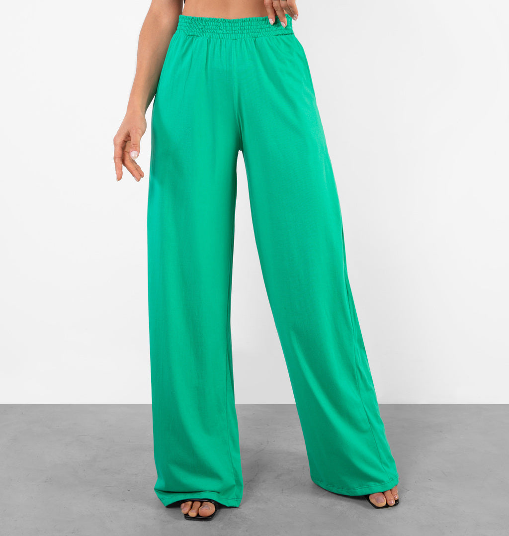 Calça Pantalona Em Meia Malha