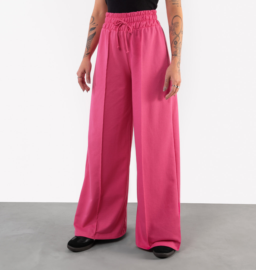 Calça Pantalona Com Friso