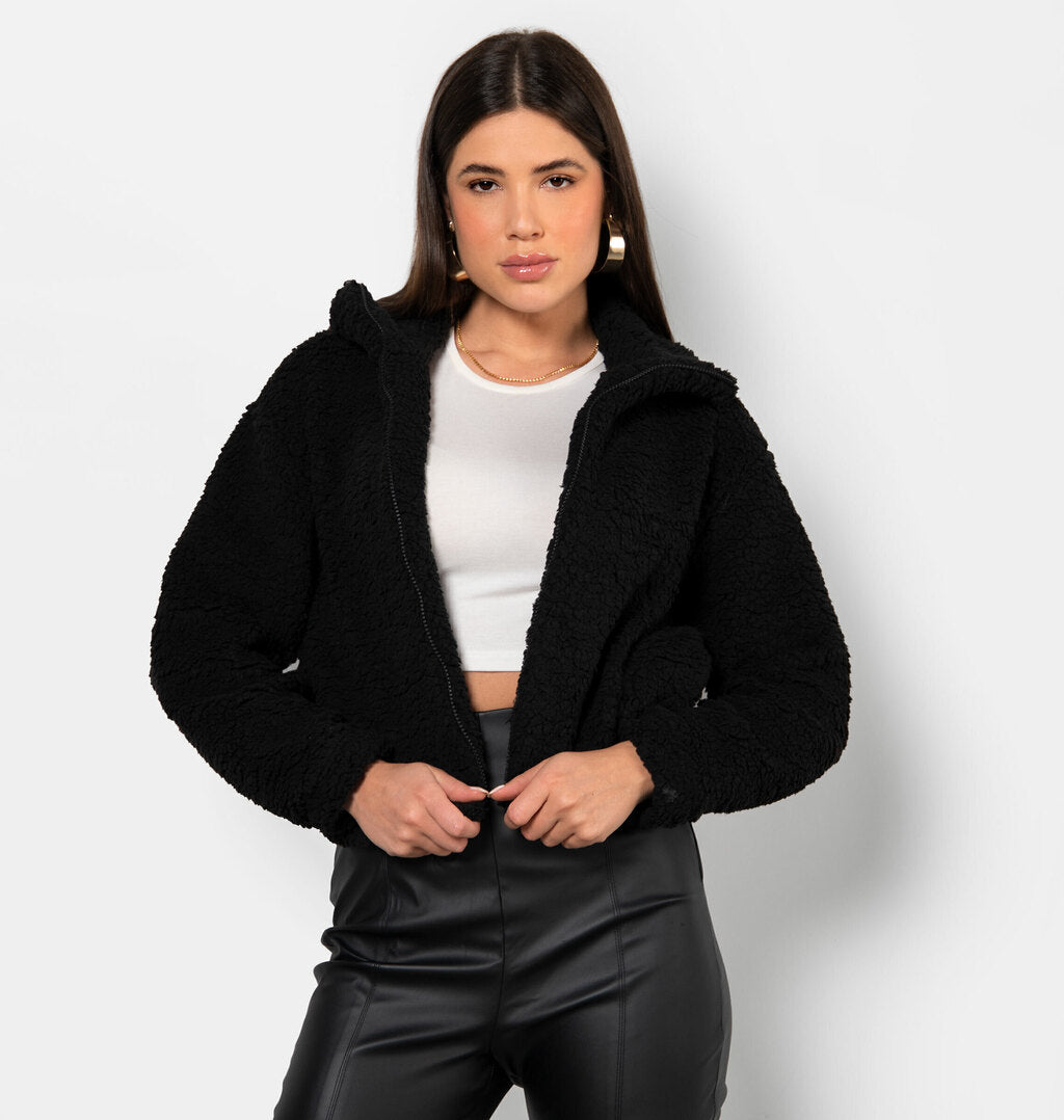 Casaco Teddy Cropped Bomber