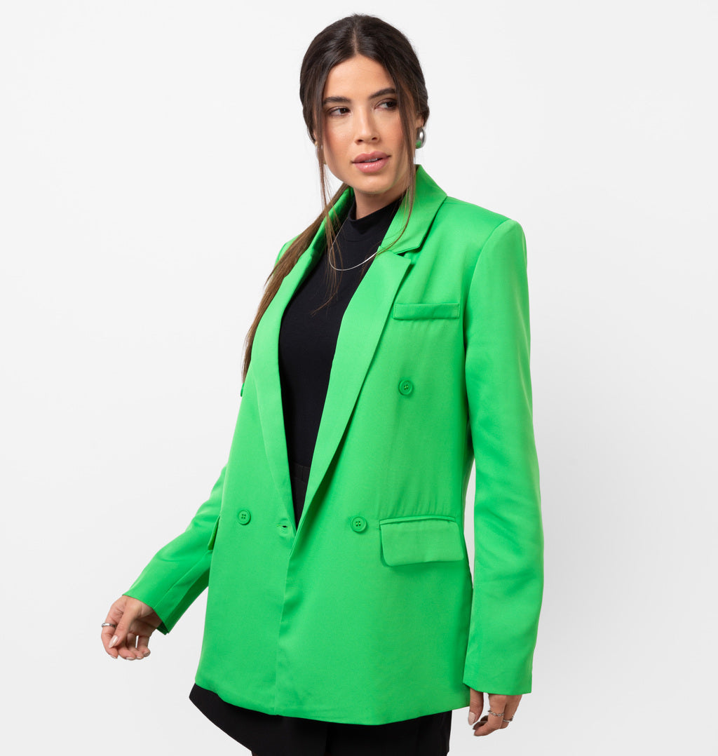 Blazer Over Em Alfaiataria Com Botões