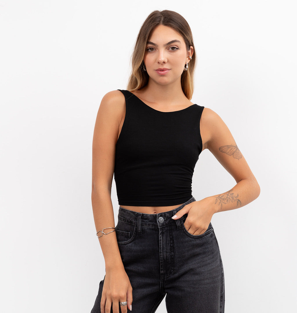Cropped Com Amarração Nas Costas