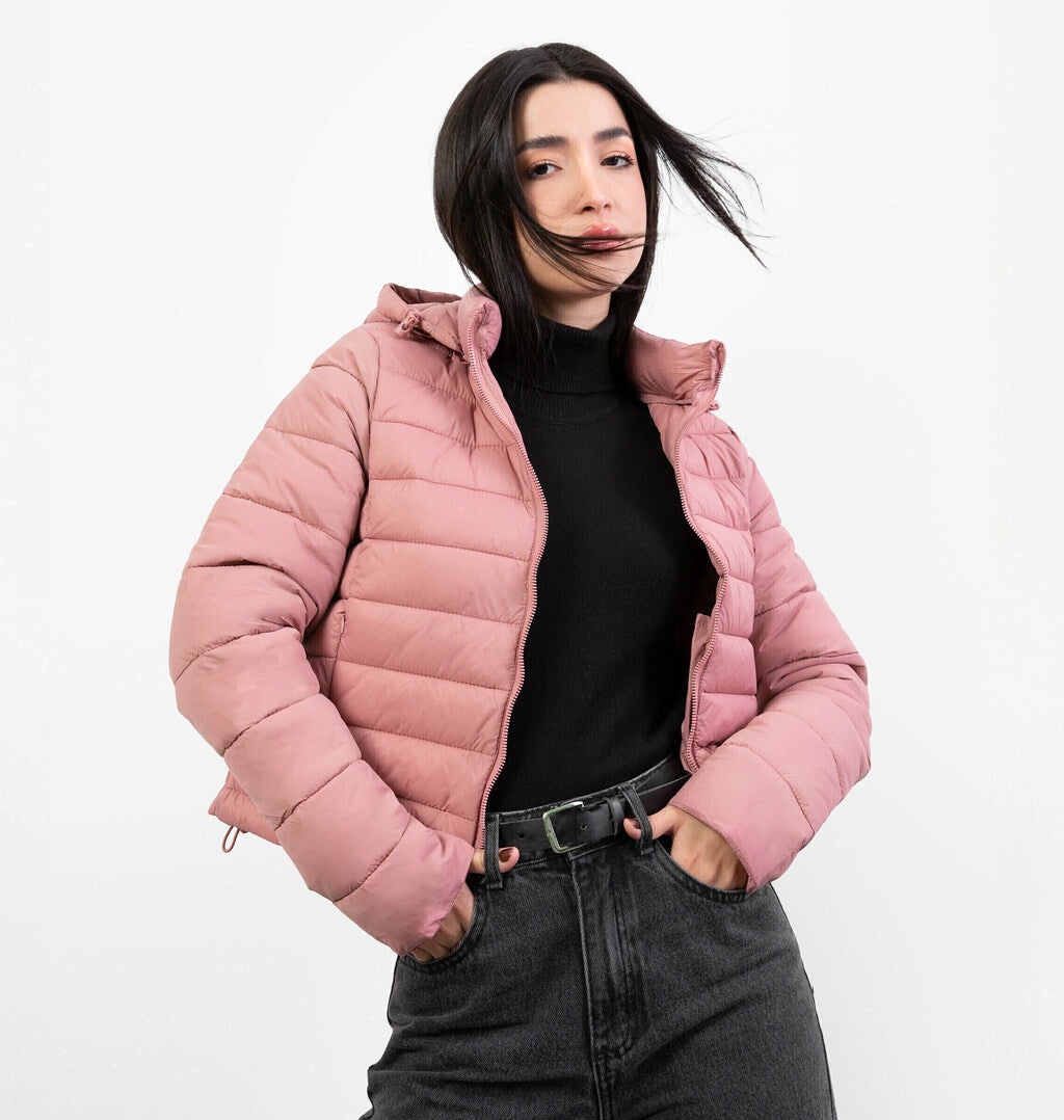 Jaqueta Puffer com Capuz