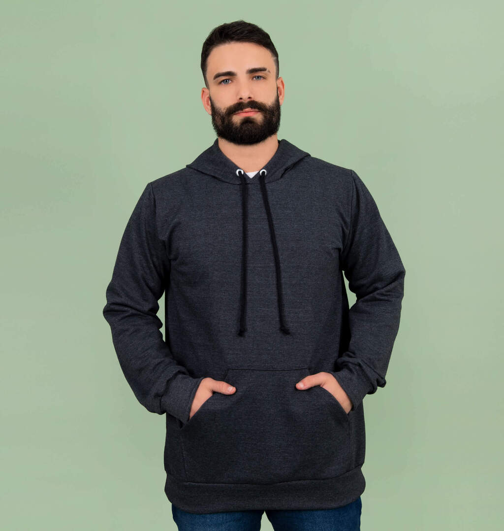 Blusão Peluciado Com Capuz Hoodie