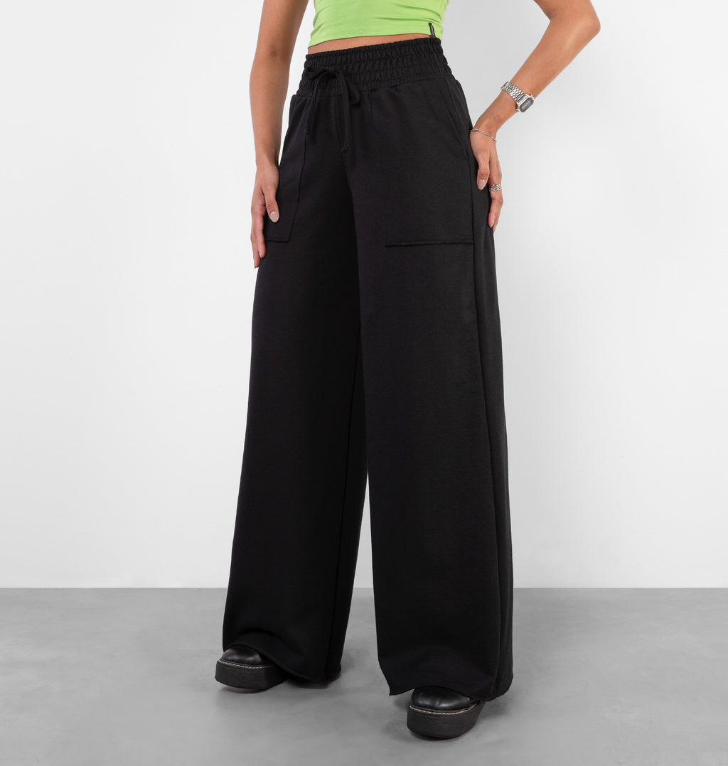 Calça Pantalona Moletinho Bolso A Fio