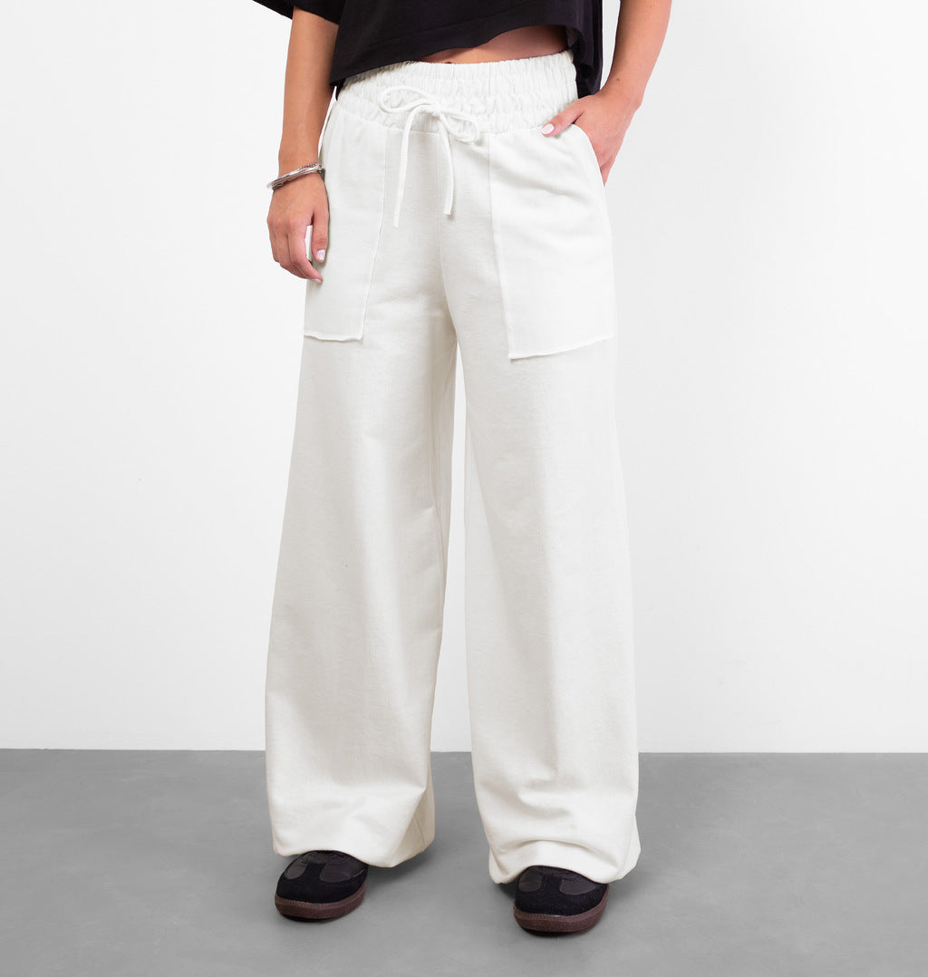 Calça Pantalona Moletinho Bolso A Fio