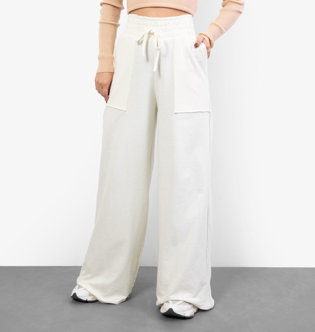 Calça Pantalona Moletinho Bolso A Fio