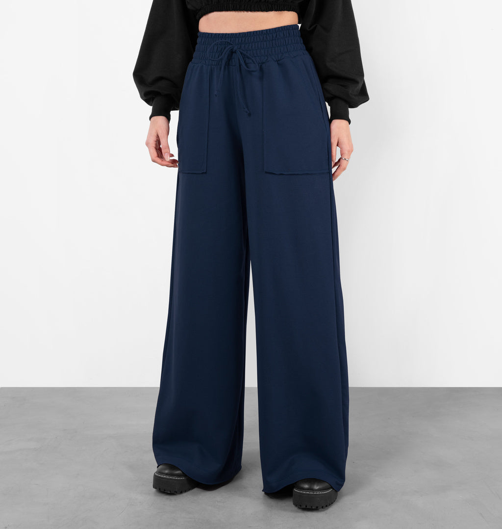 Calça Pantalona Moletinho Bolso A Fio