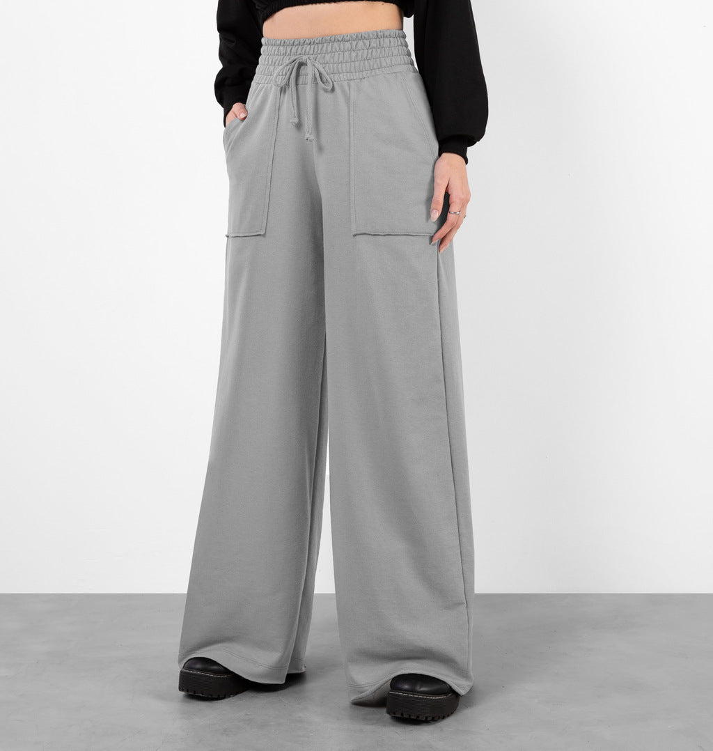 Calça Pantalona Moletinho Bolso A Fio