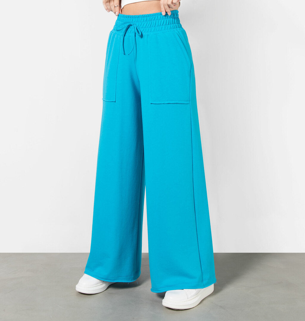 Calça Pantalona Moletinho Bolso A Fio