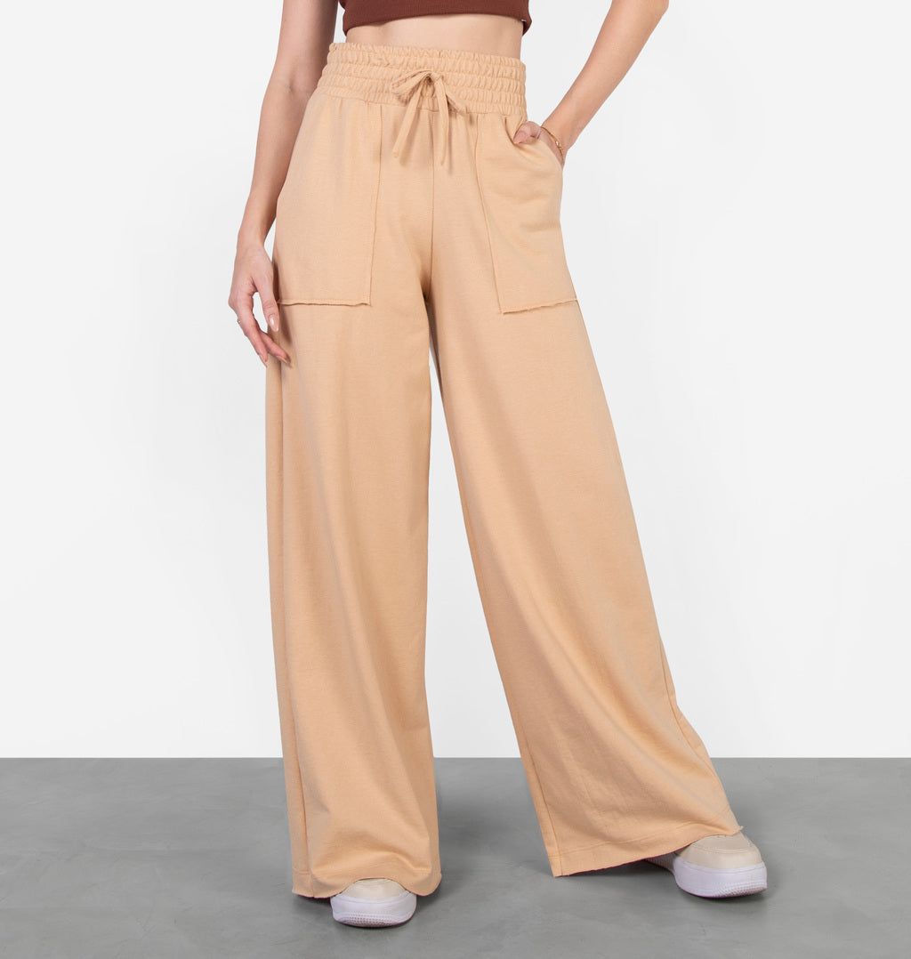 Calça Pantalona Moletinho Bolso A Fio