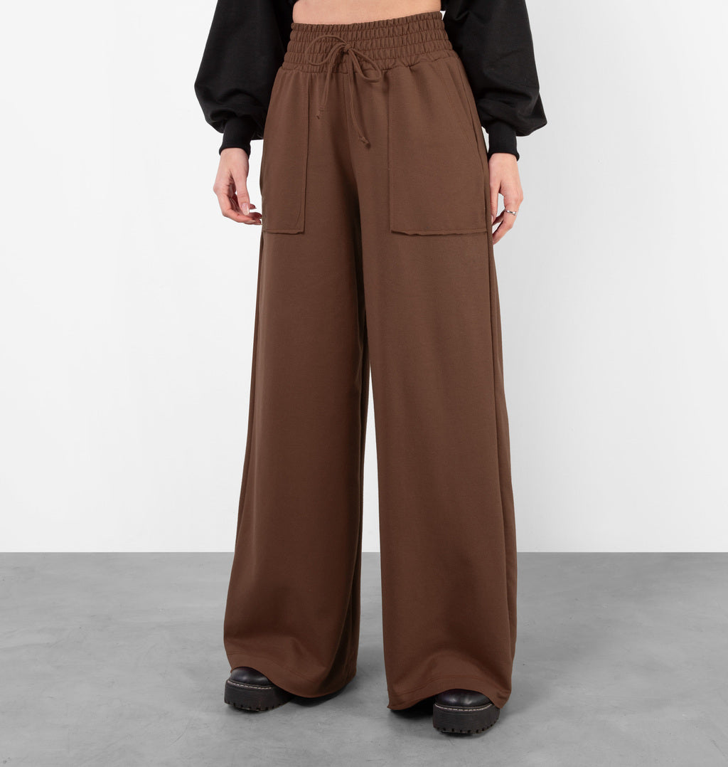Calça Pantalona Moletinho Bolso A Fio