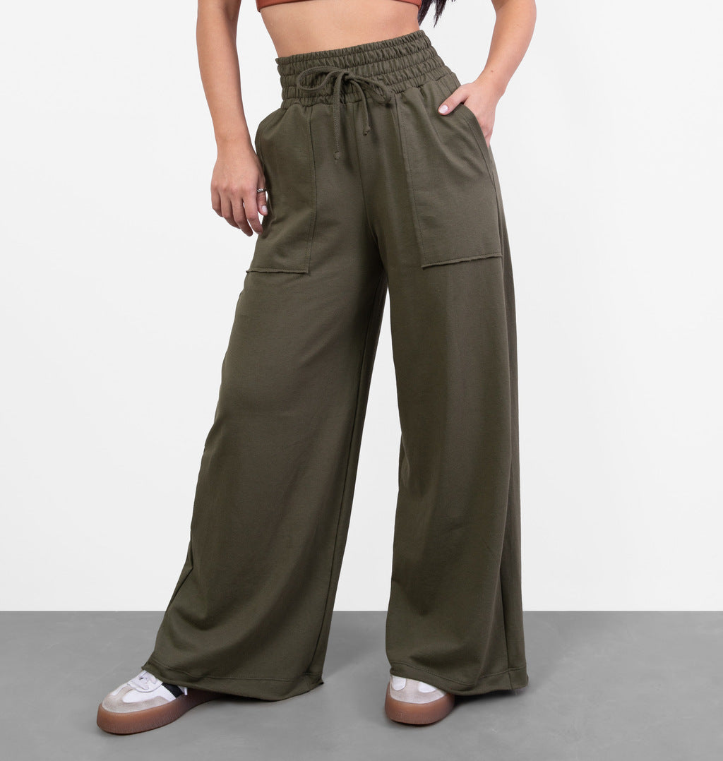 Calça Pantalona Moletinho Bolso A Fio