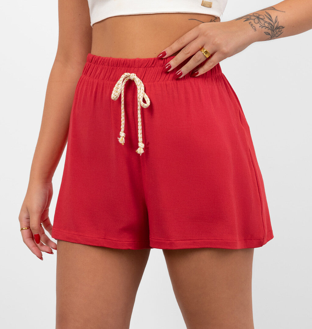 Short Soltinho Com Pregas