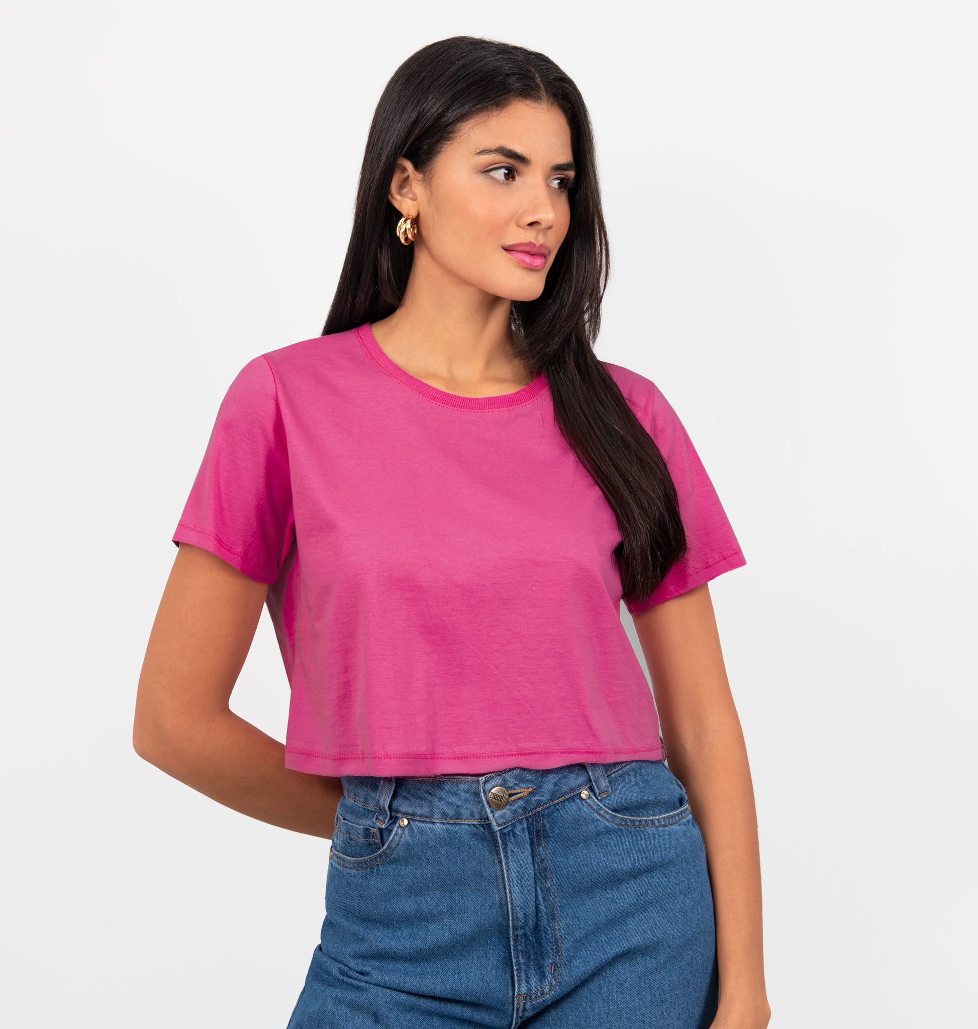 T-Shirt Cropped Corte A Fio
