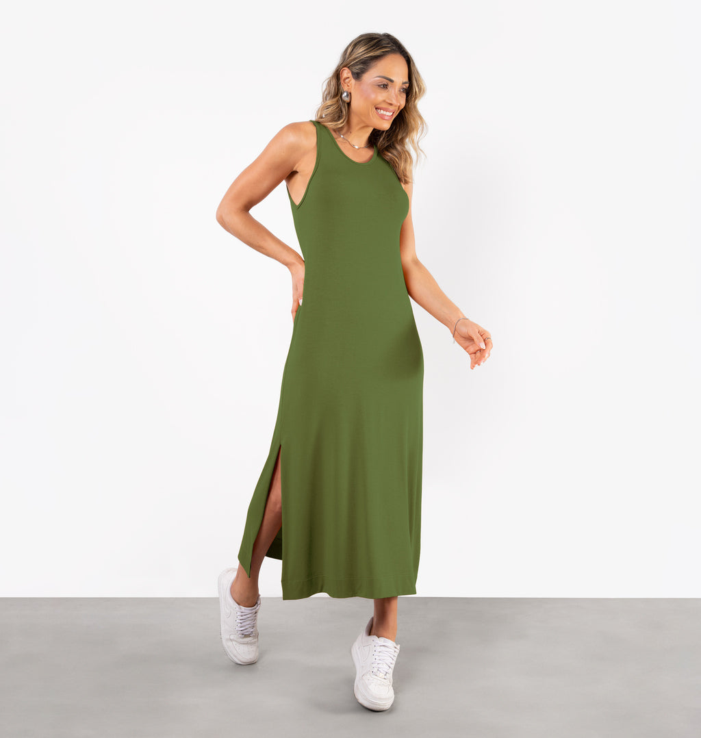 Vestido Midi Cavado