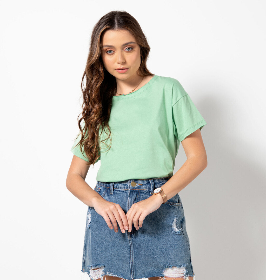 Camiseta A Fio Malha Lisa
