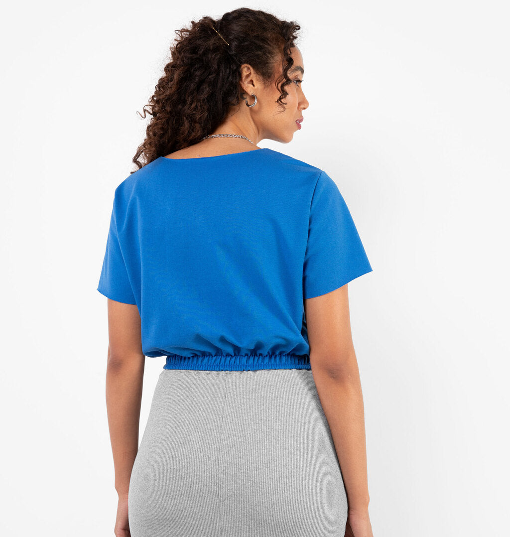 Blusa Cropped Com Elástico