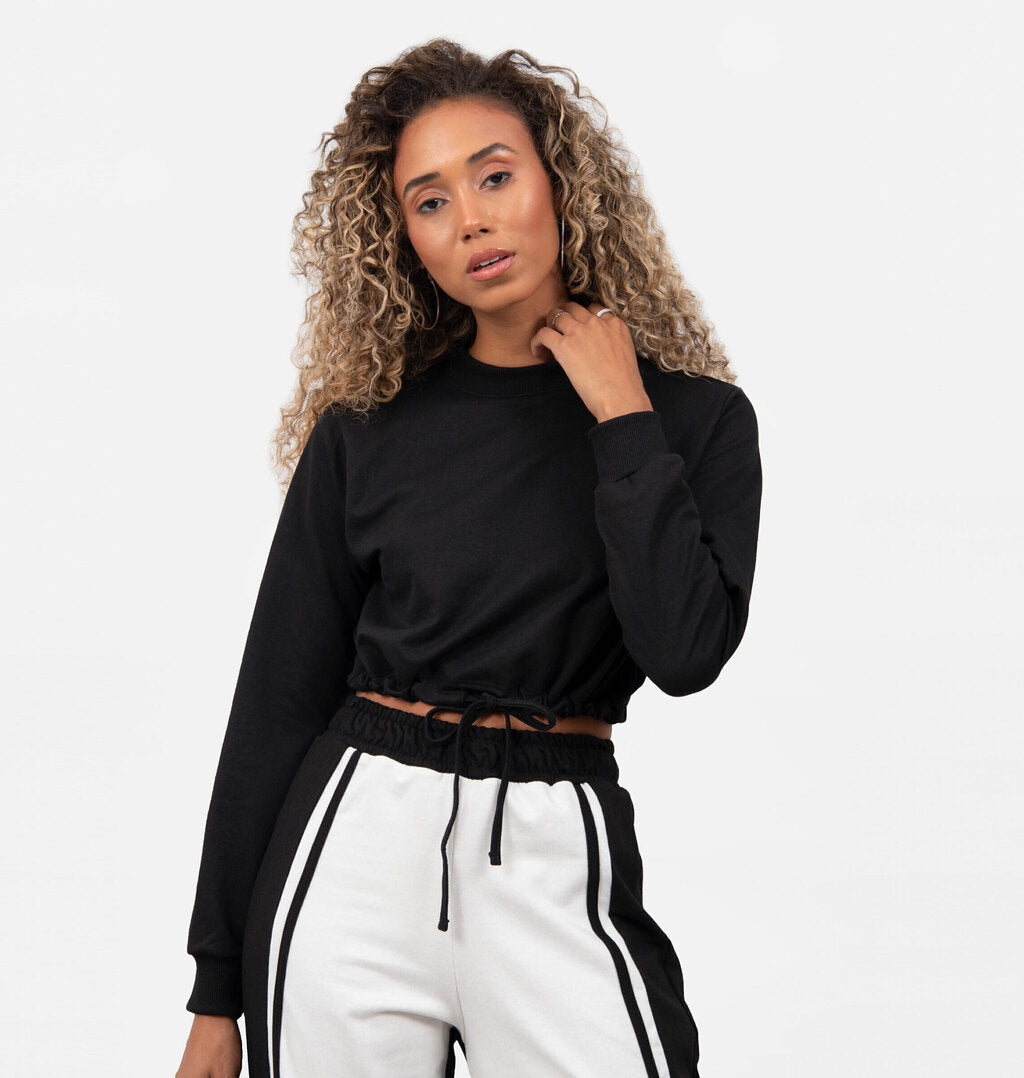 Blusão Cropped Com Amarração