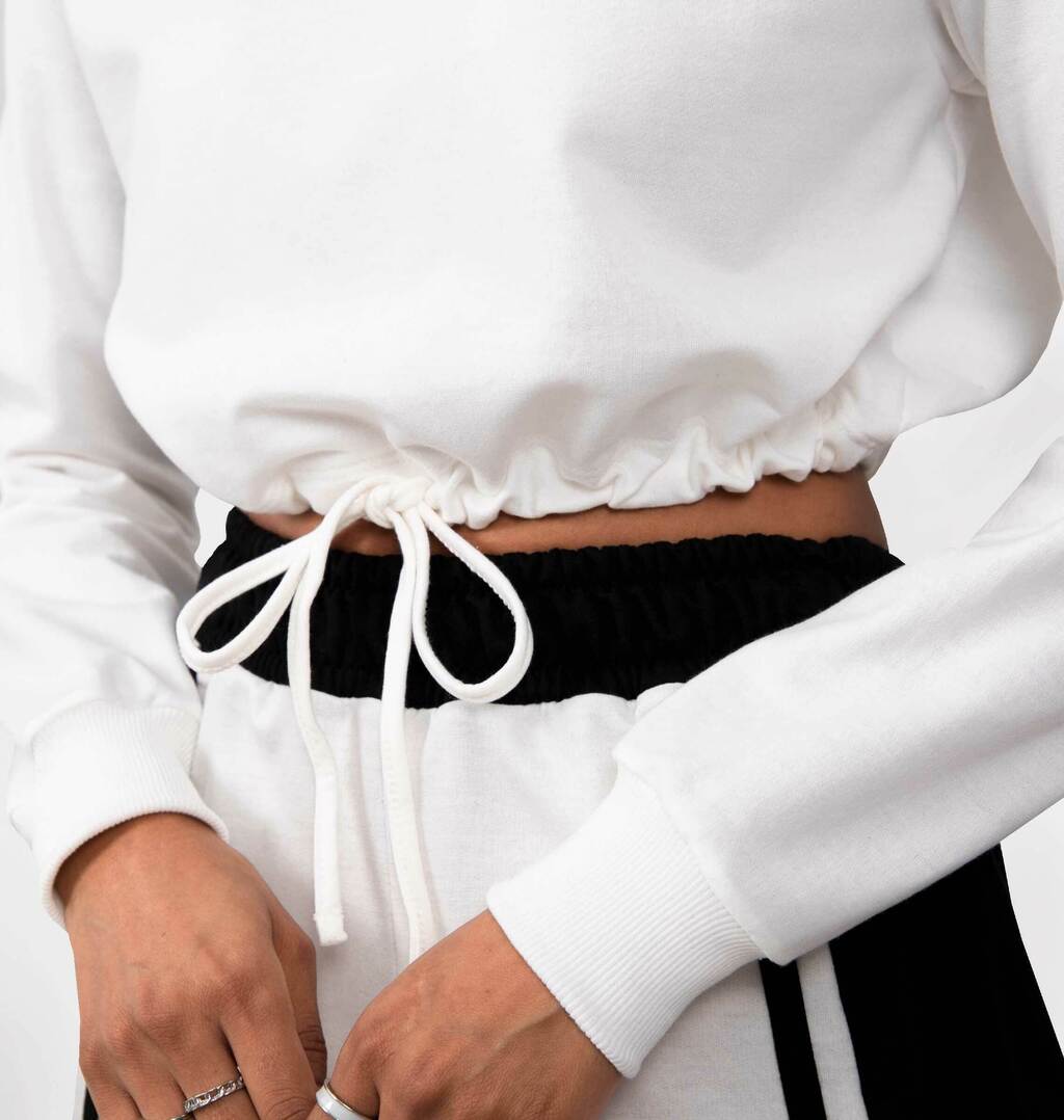 Blusão Cropped Com Amarração