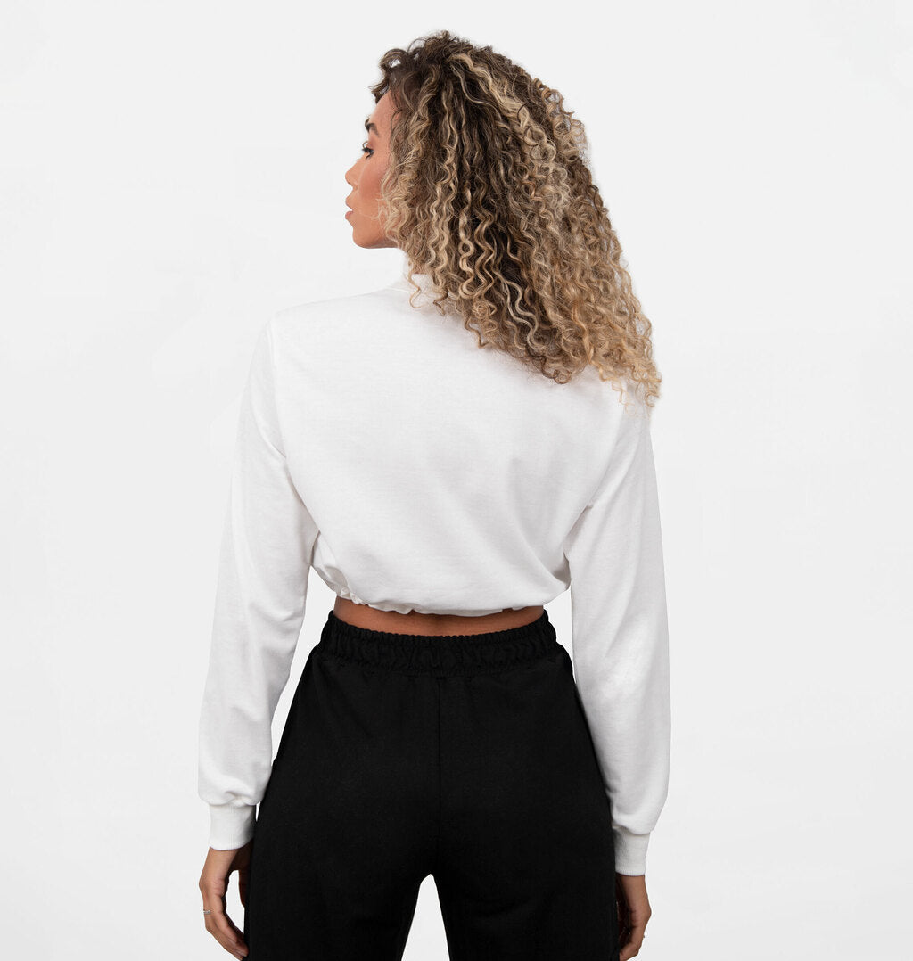 Blusão Cropped Com Amarração
