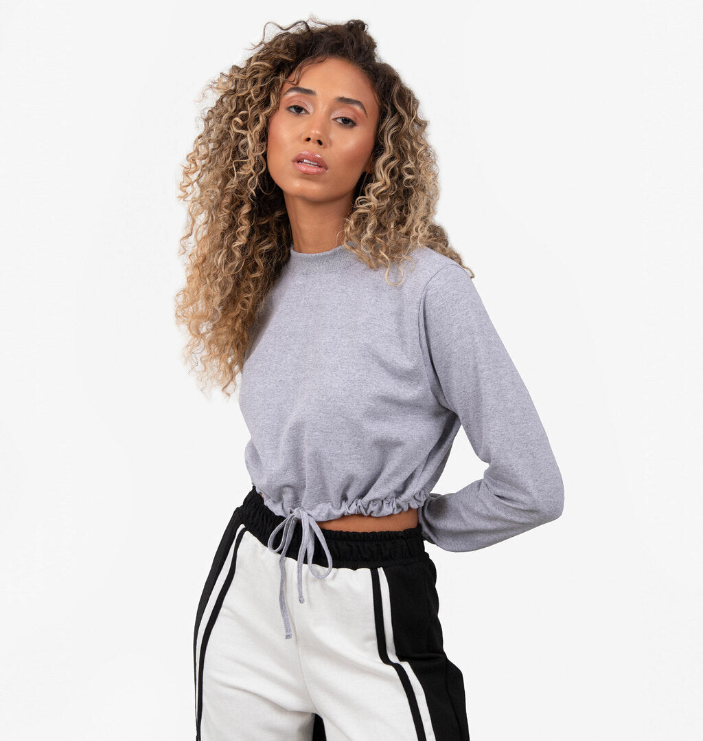 Blusão Cropped Com Amarração
