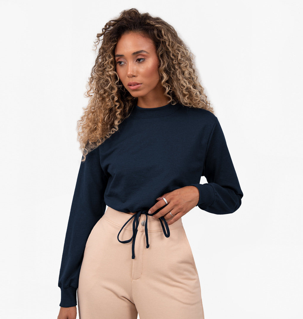 Blusão Cropped Com Amarração