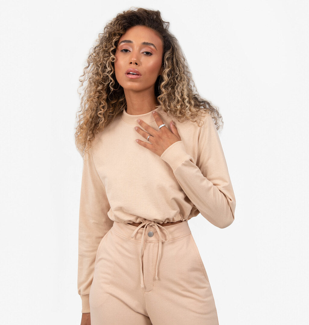 Blusão Cropped Com Amarração