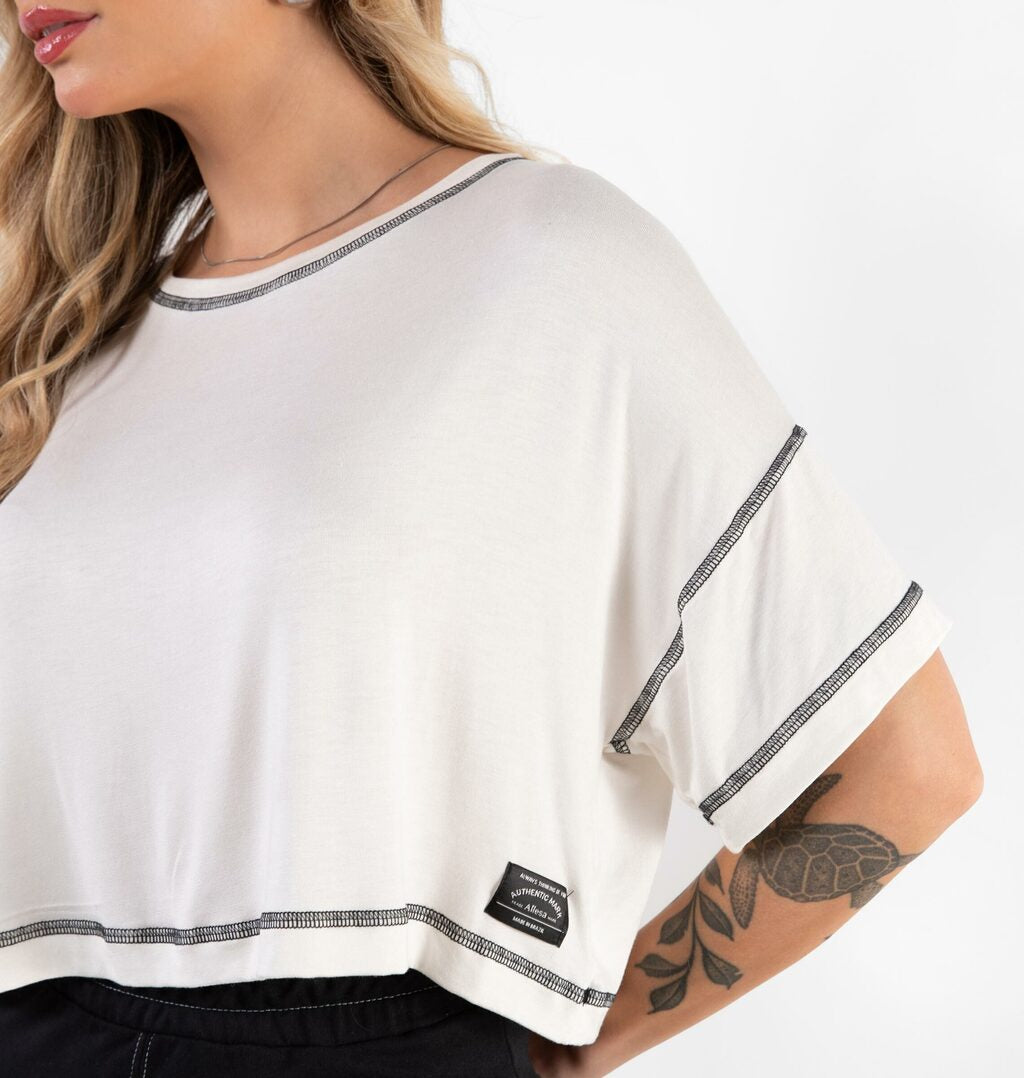 Blusa Cropped Trançador