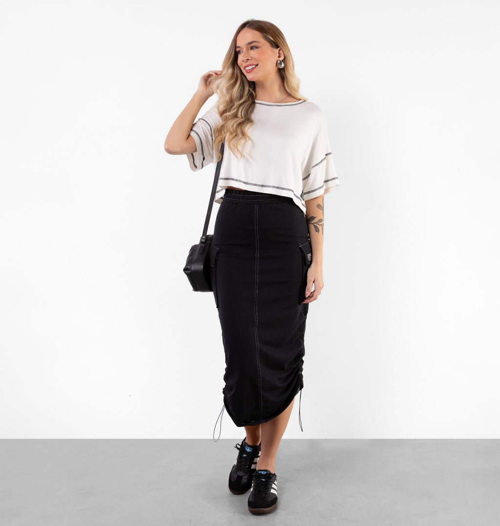 Blusa Cropped Trançador
