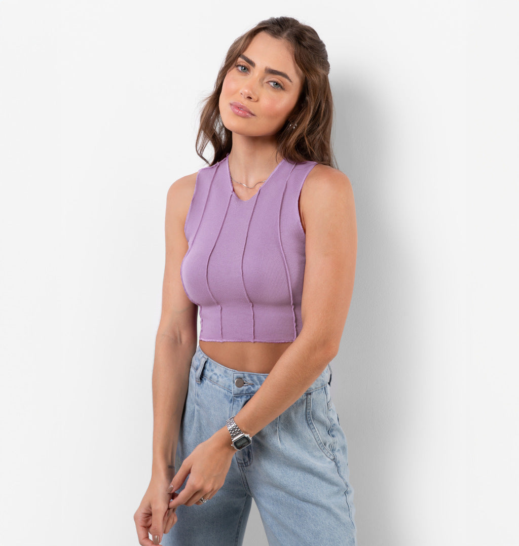 Regata Cropped Costura Aparente