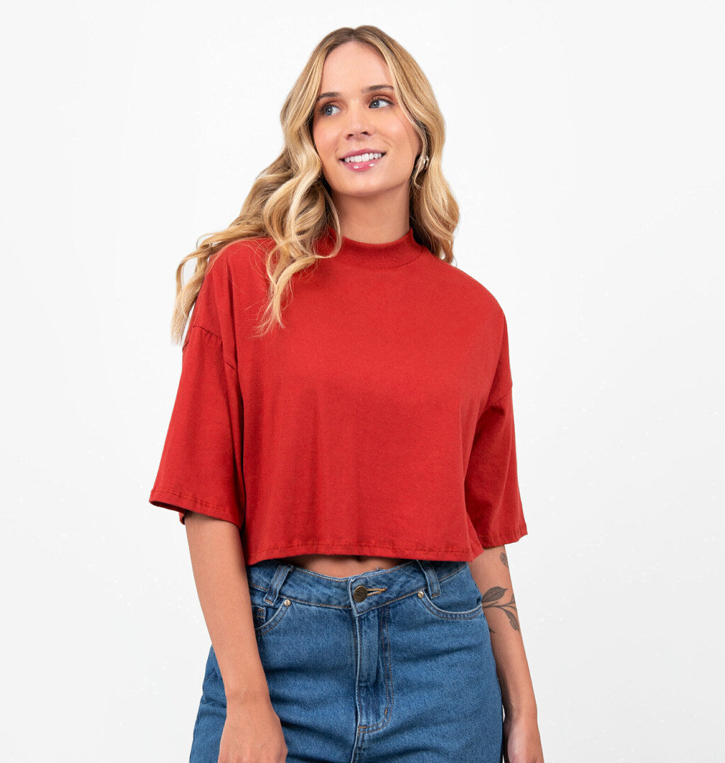 Camiseta Over Meia Gola