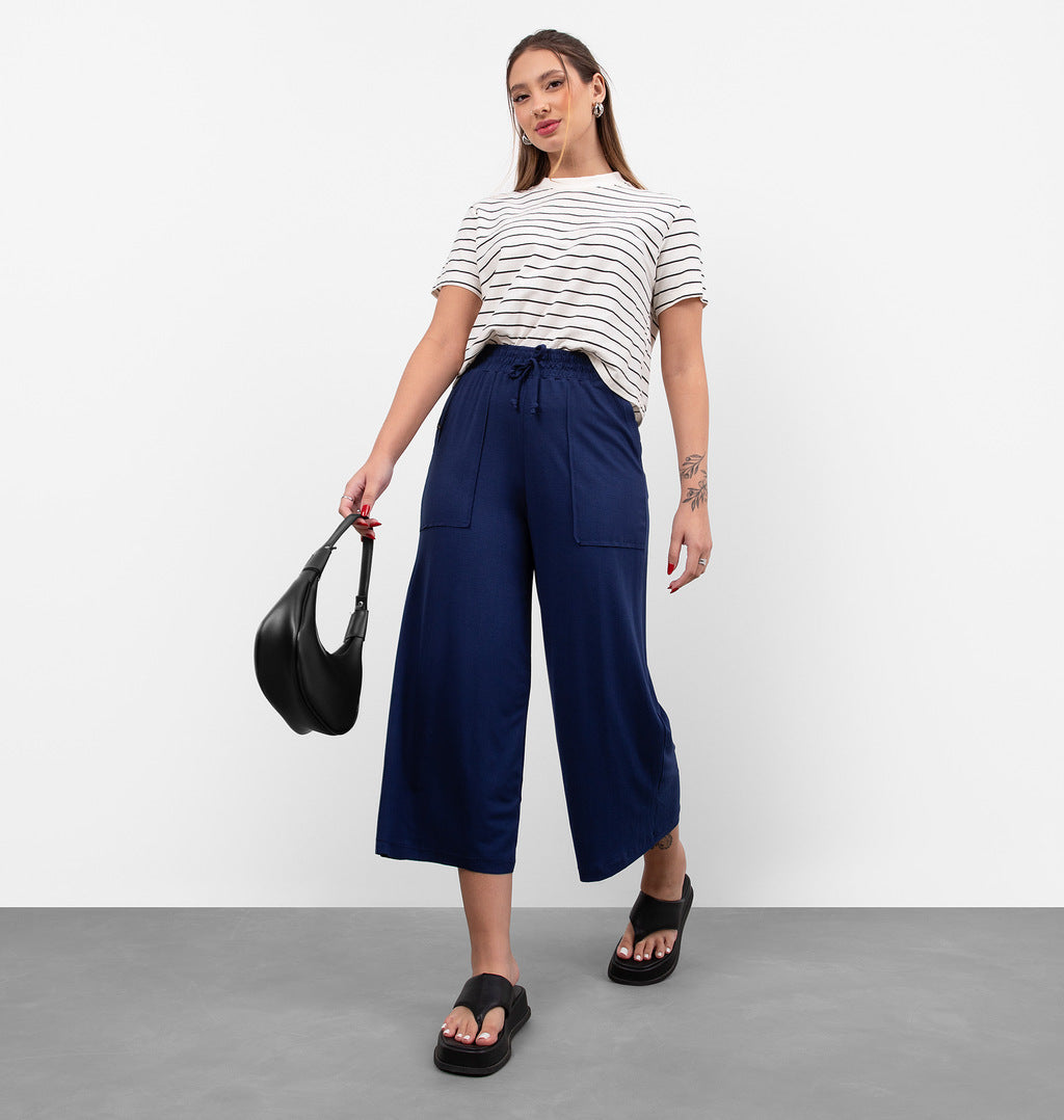 Calça Pantacourt Bolso Amplo
