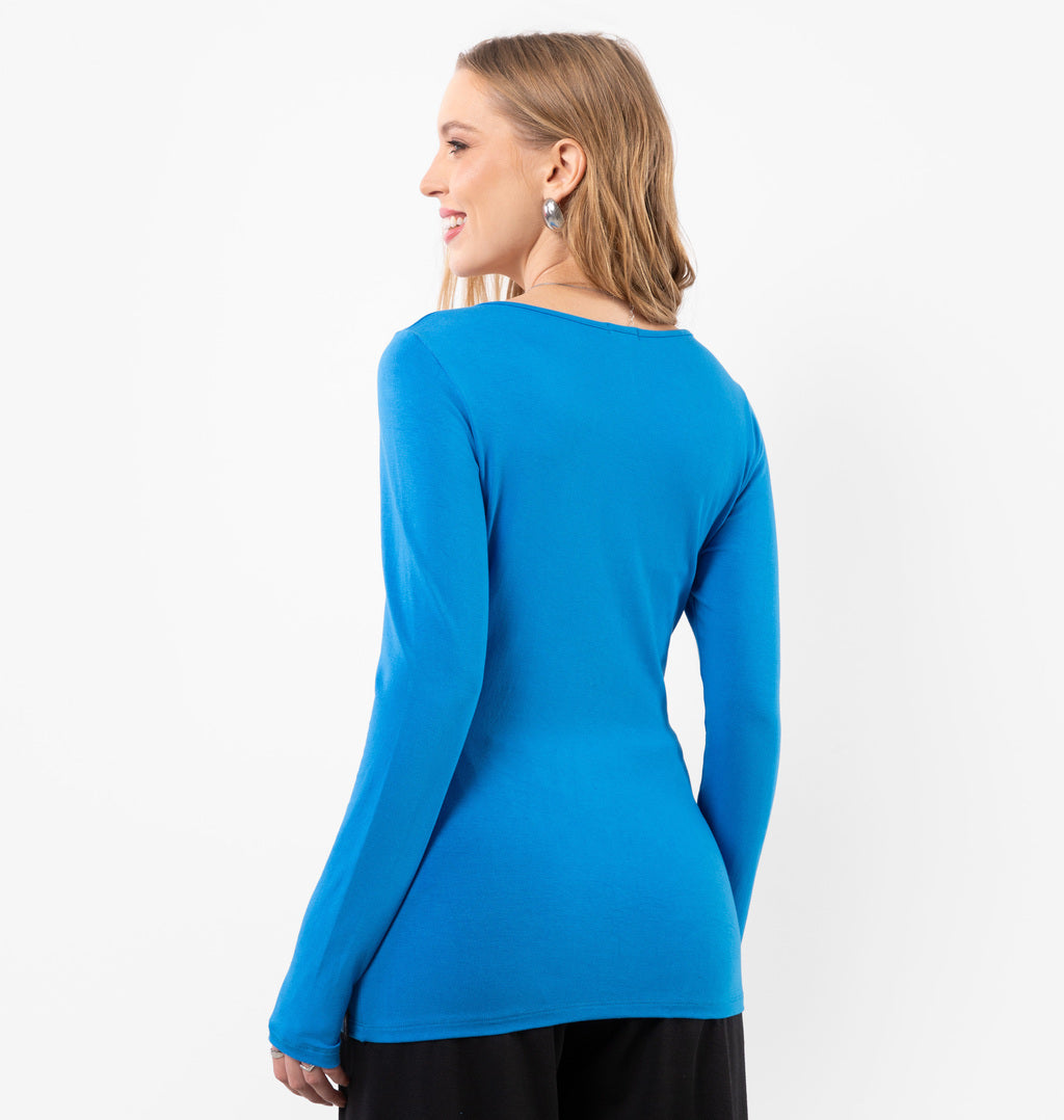 Blusa Básica De Decote Quadrado