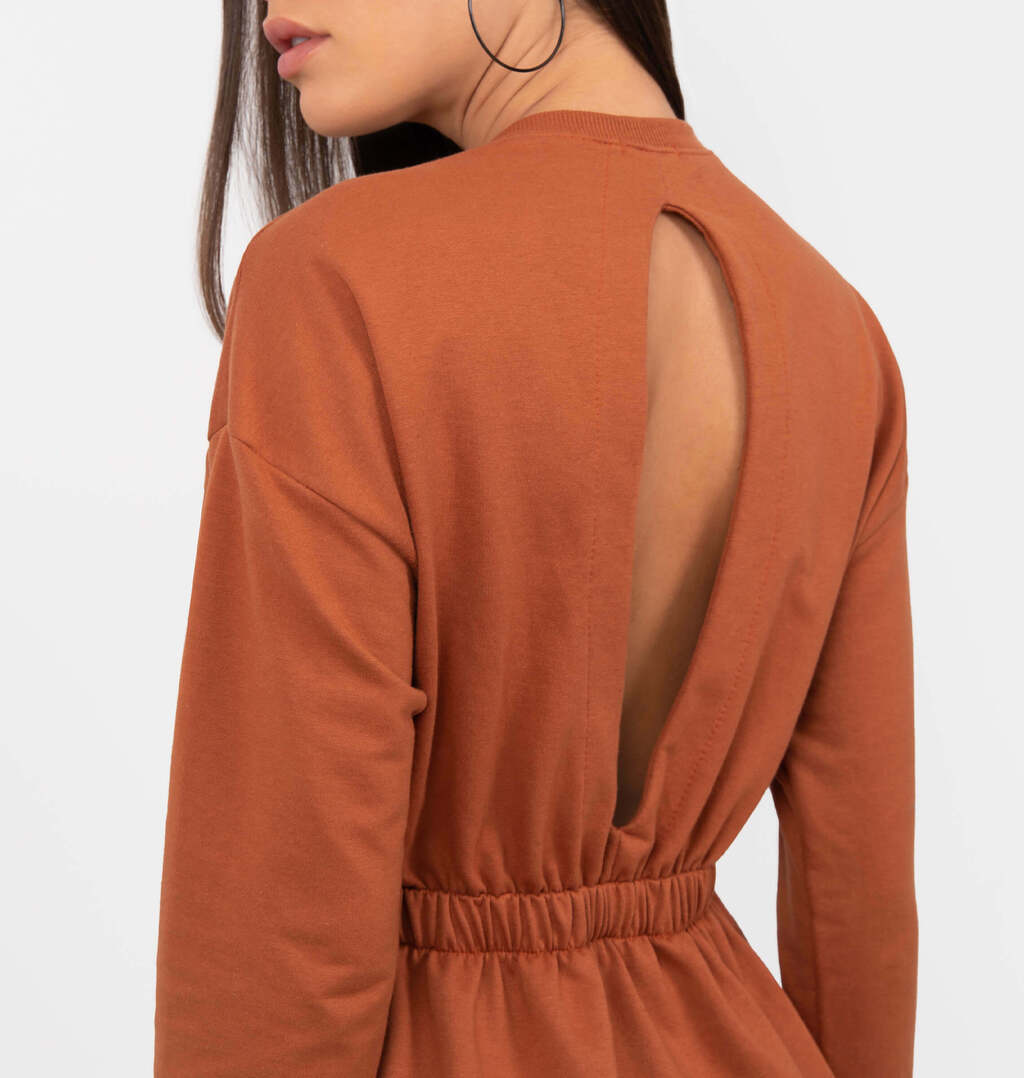 Vestido Moletinho Abertura Nas Costas
