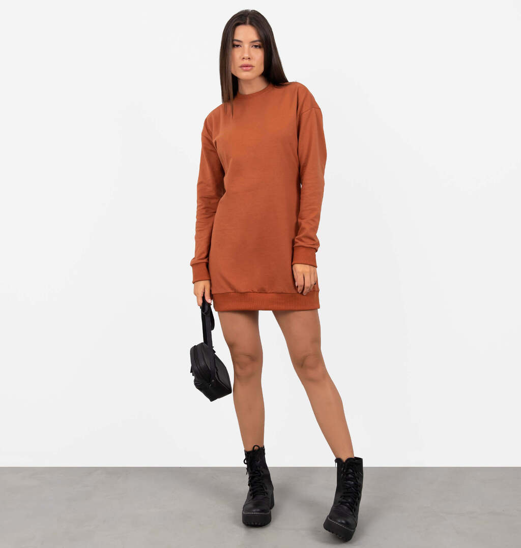 Vestido Moletinho Abertura Nas Costas