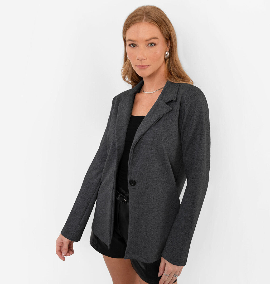 Blazer Alongado Em Moletinho