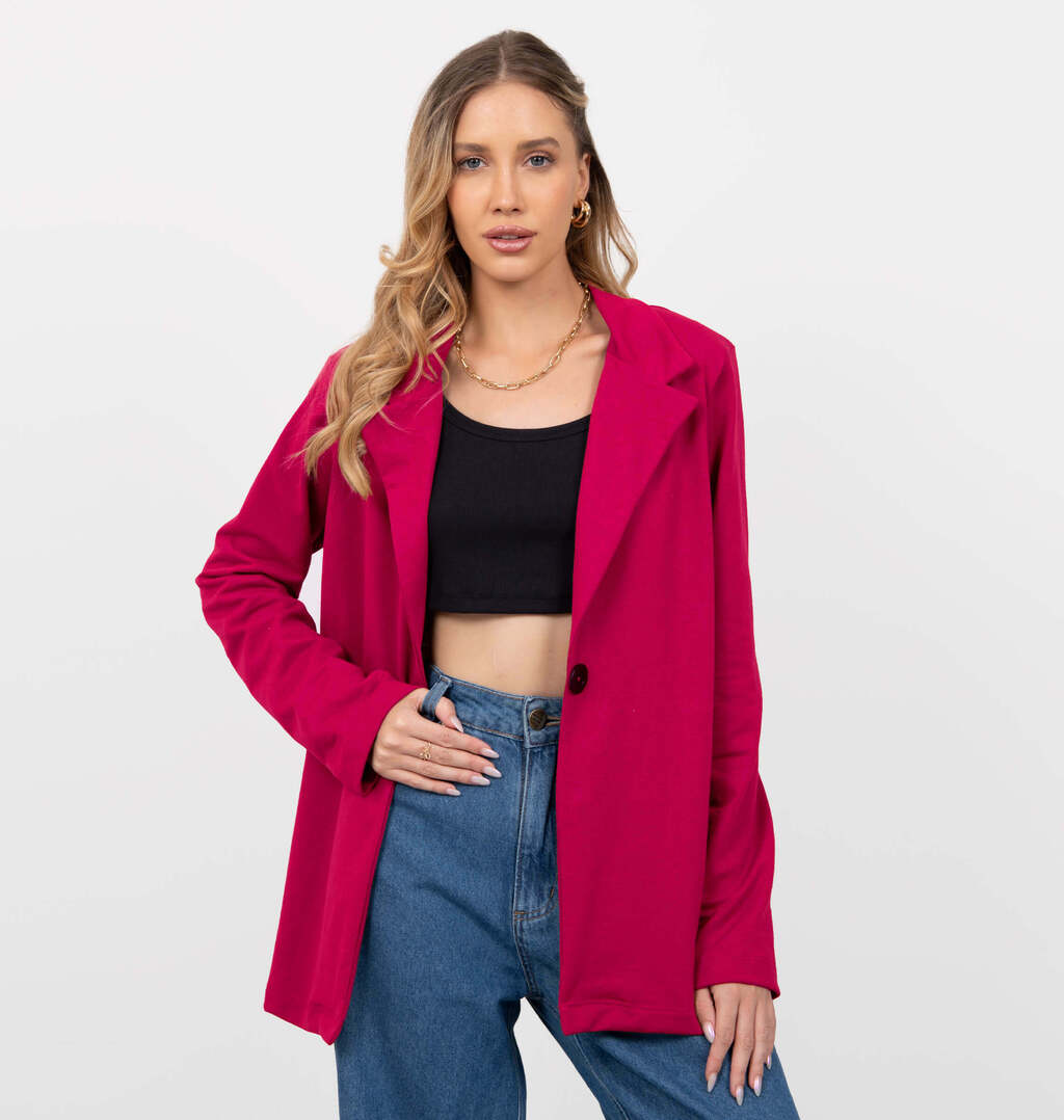 Blazer Alongado Em Moletinho