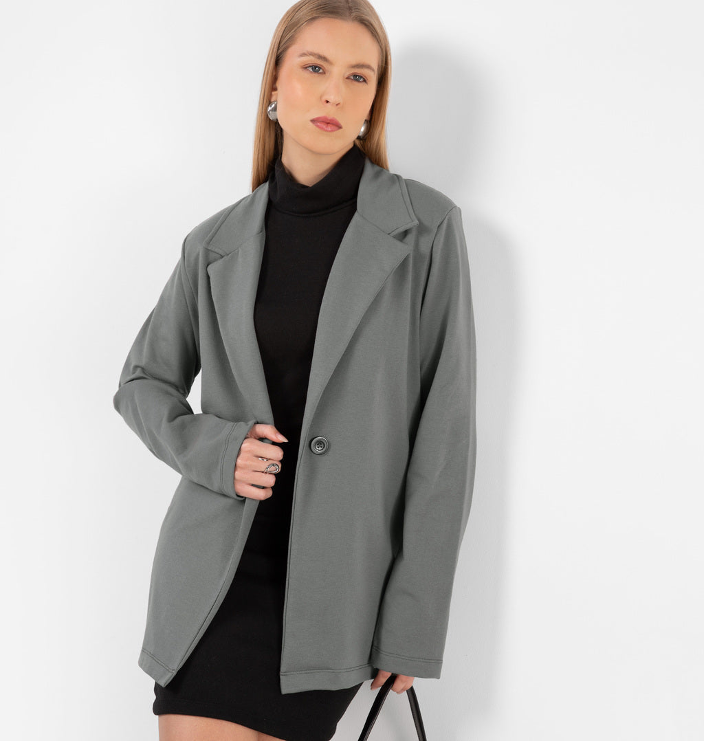 Blazer Alongado Em Moletinho
