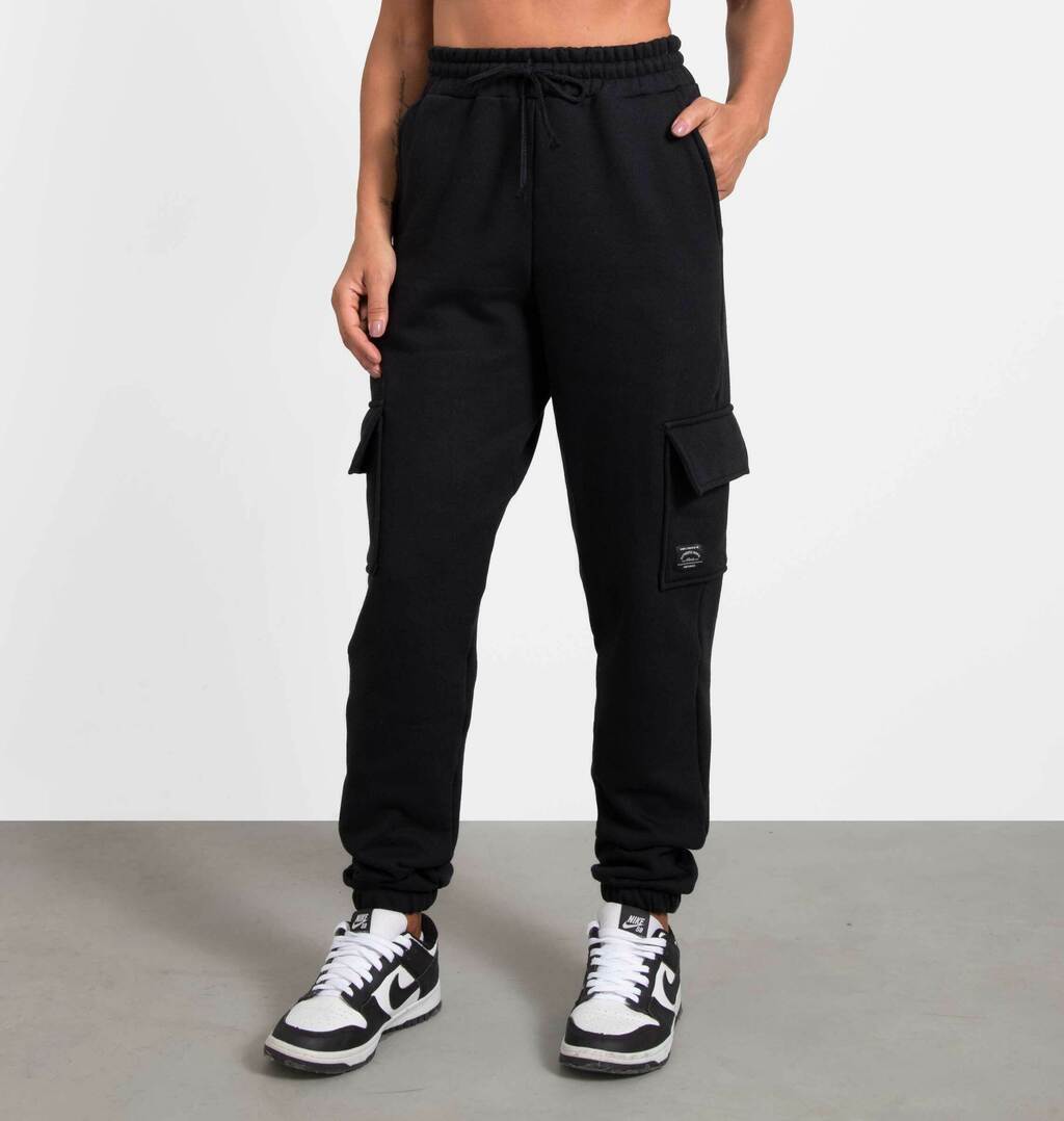 Calça Jogger Cargo De Moletom