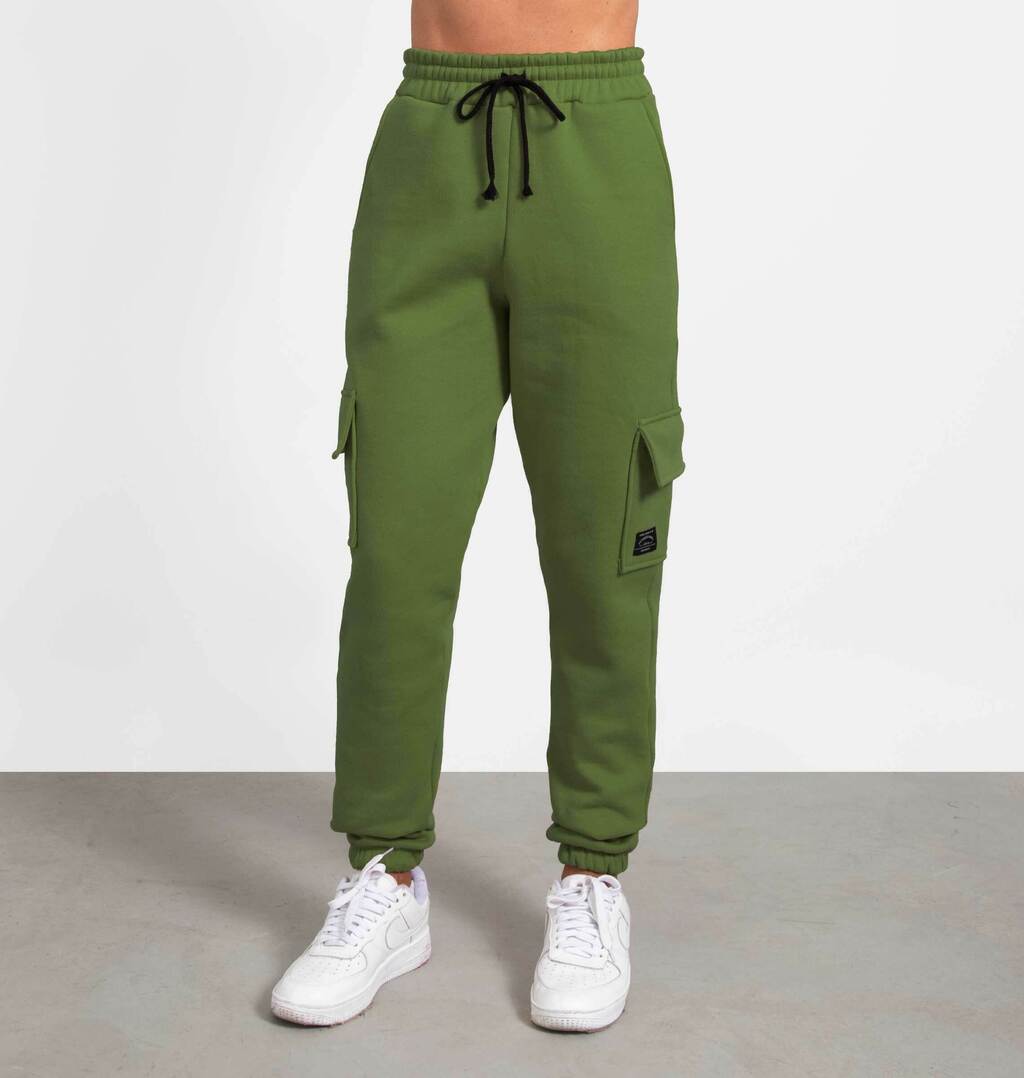 Calça Jogger Cargo De Moletom