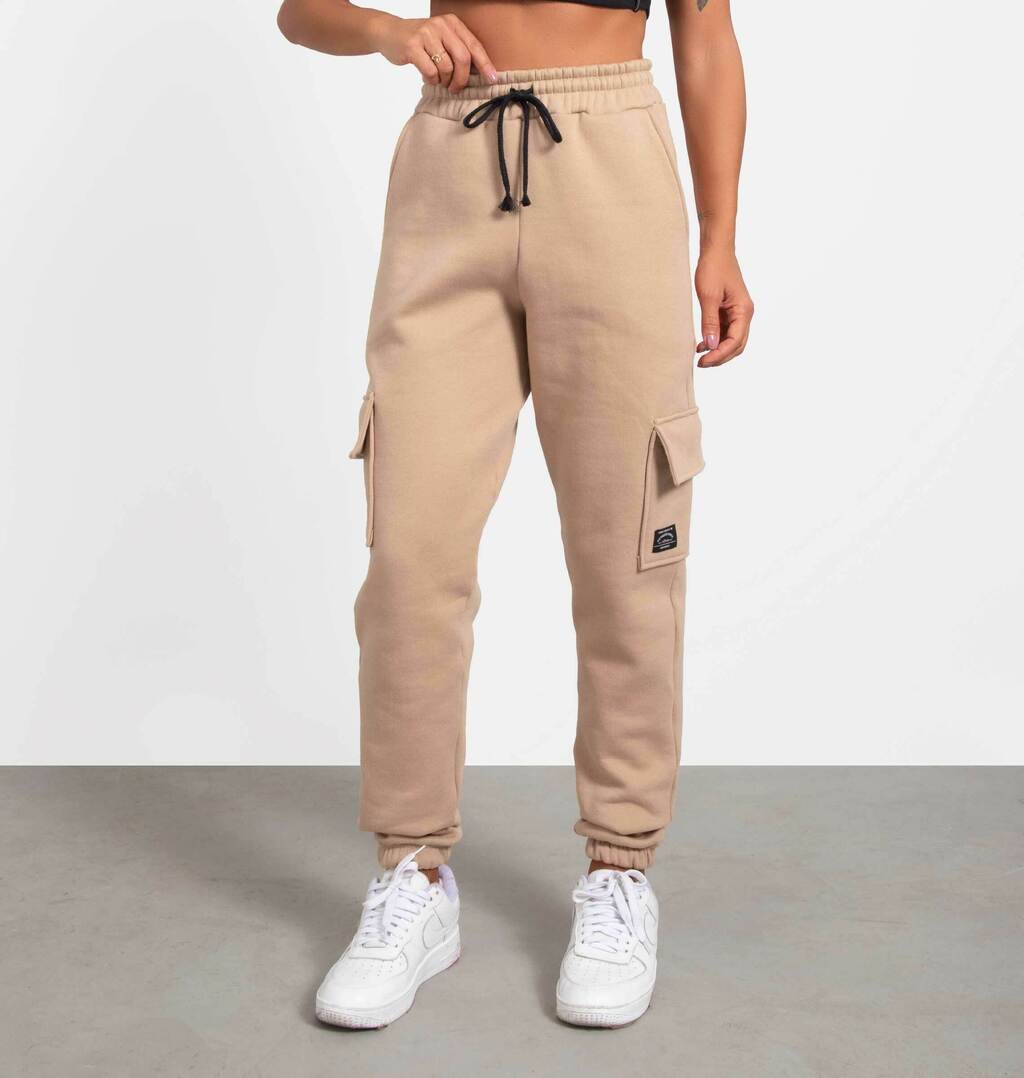 Calça Jogger Cargo De Moletom