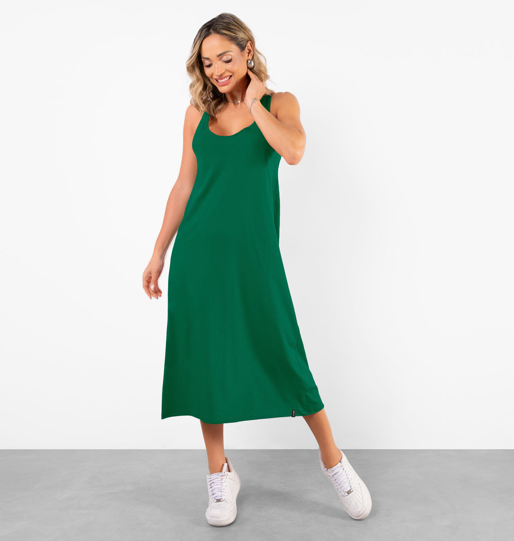 Vestido Regata Em Meia Malha Midi