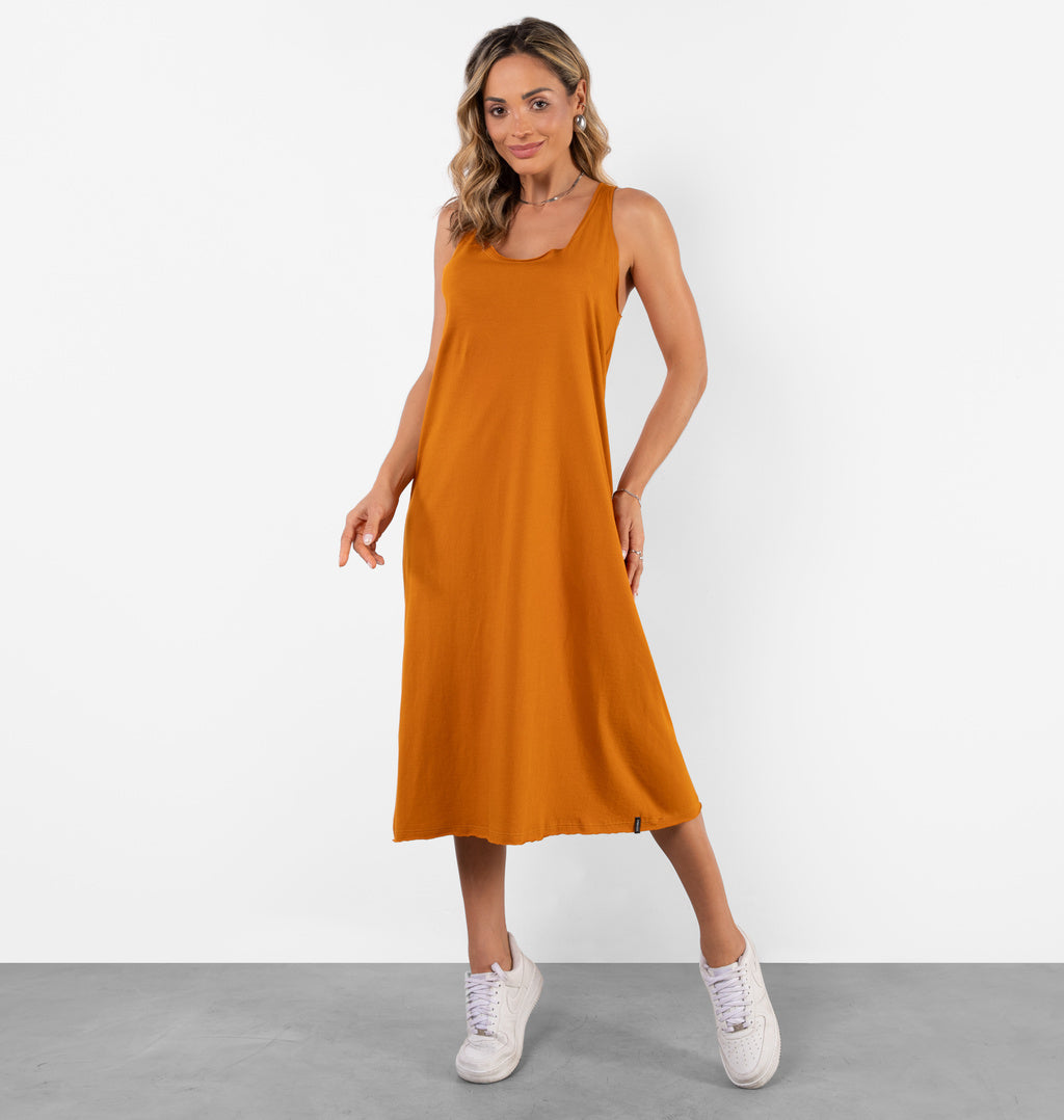 Vestido Regata Em Meia Malha Midi