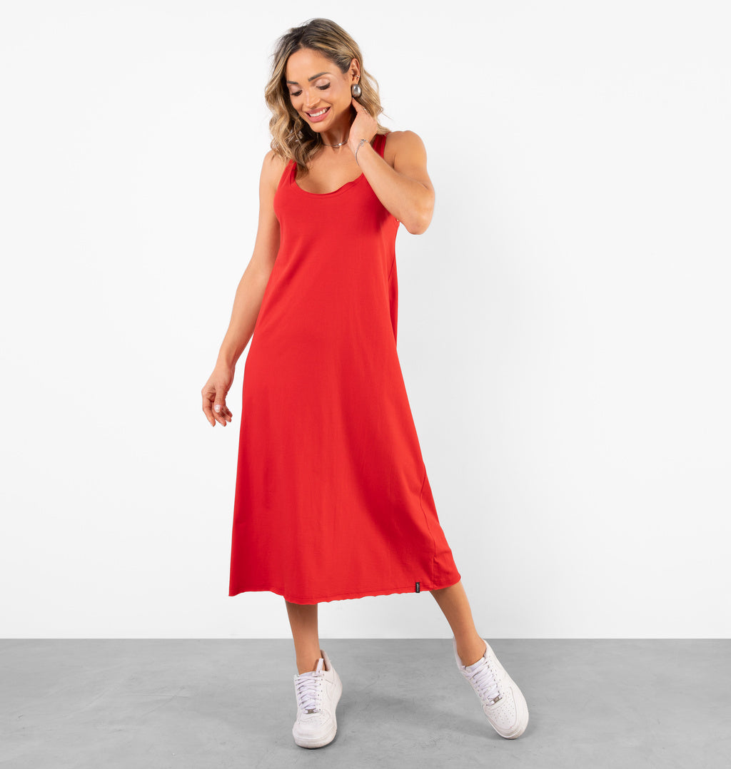 Vestido Regata Em Meia Malha Midi
