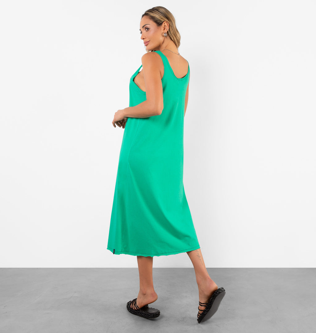 Vestido Regata Em Meia Malha Midi