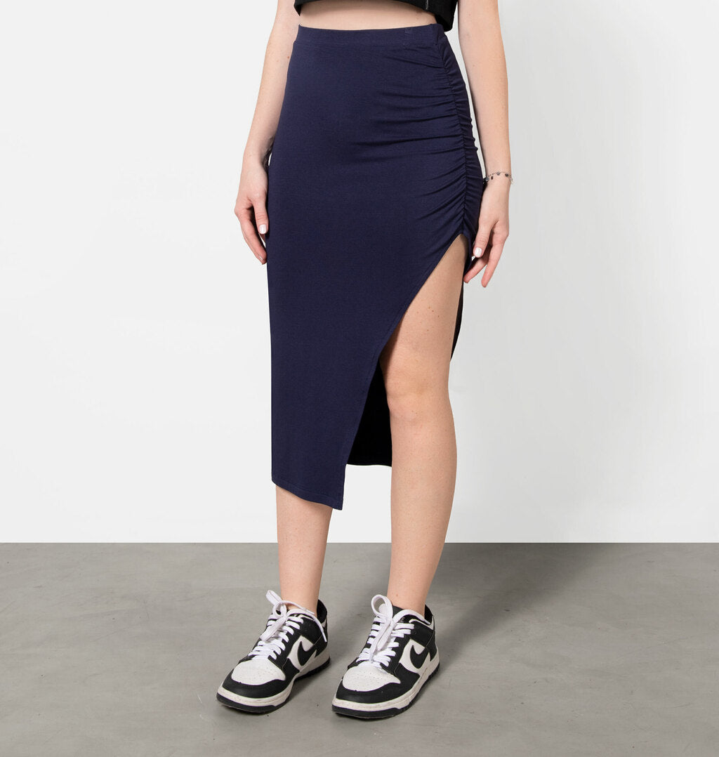 Saia Midi Com Detalhe Franzido