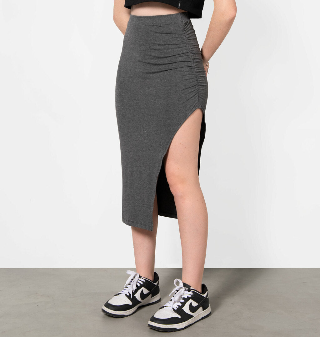Saia Midi Com Detalhe Franzido