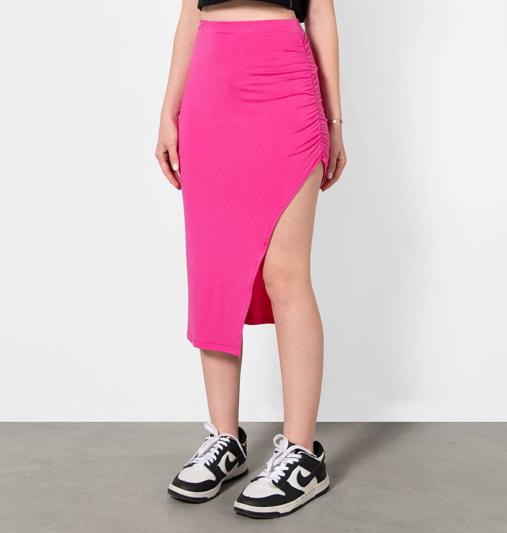 Saia Midi Com Detalhe Franzido